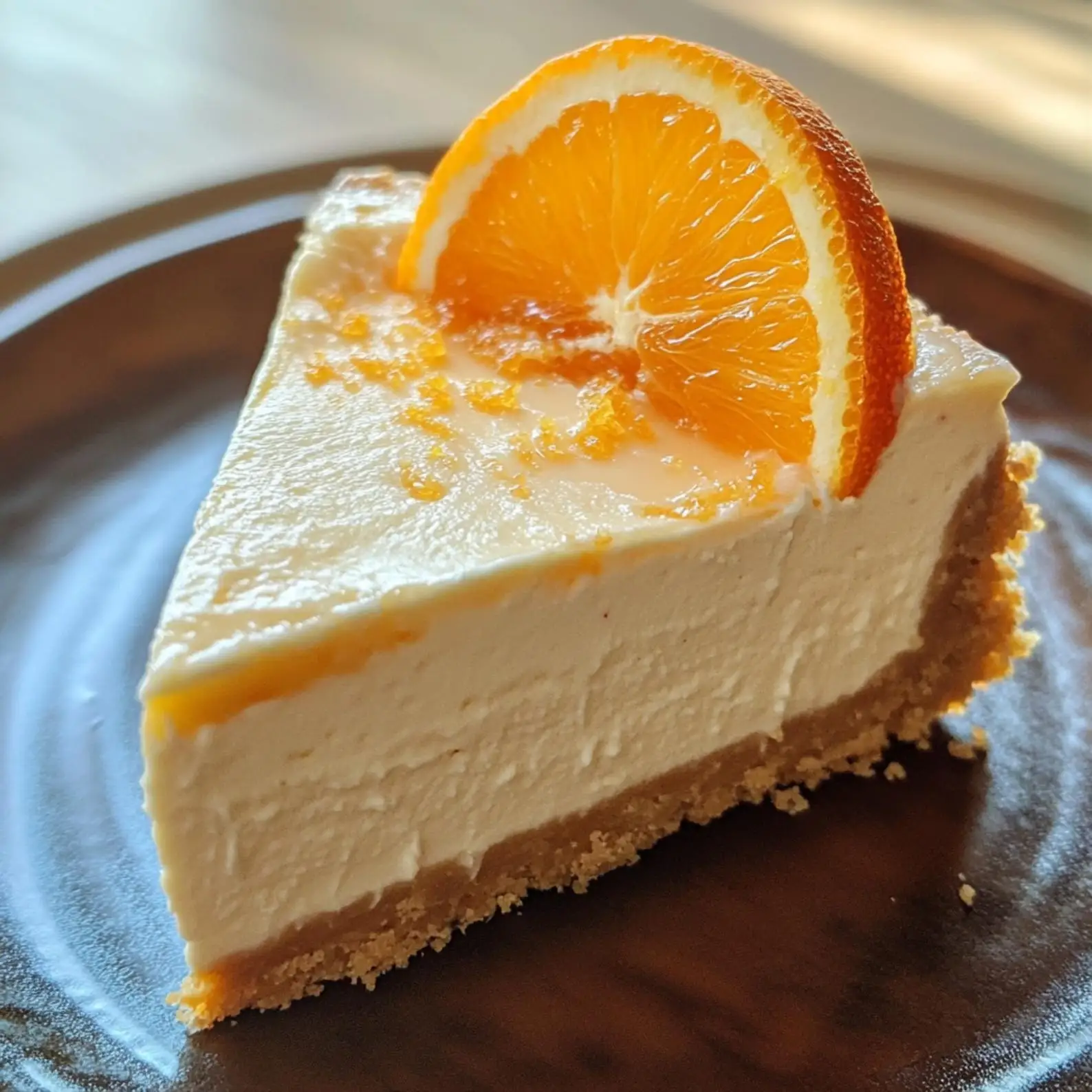 No Bake Orange Creamsicle Cheesecake