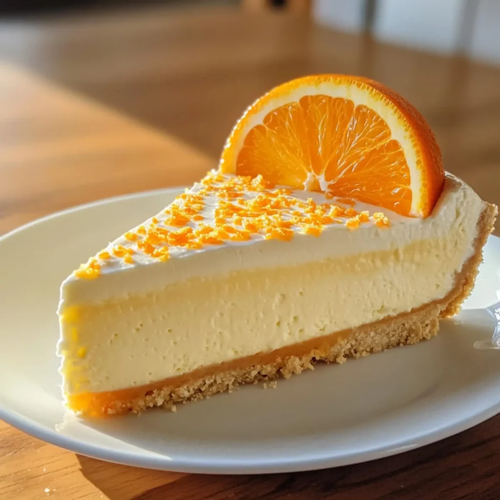 No Bake Orange Creamsicle Cheesecake