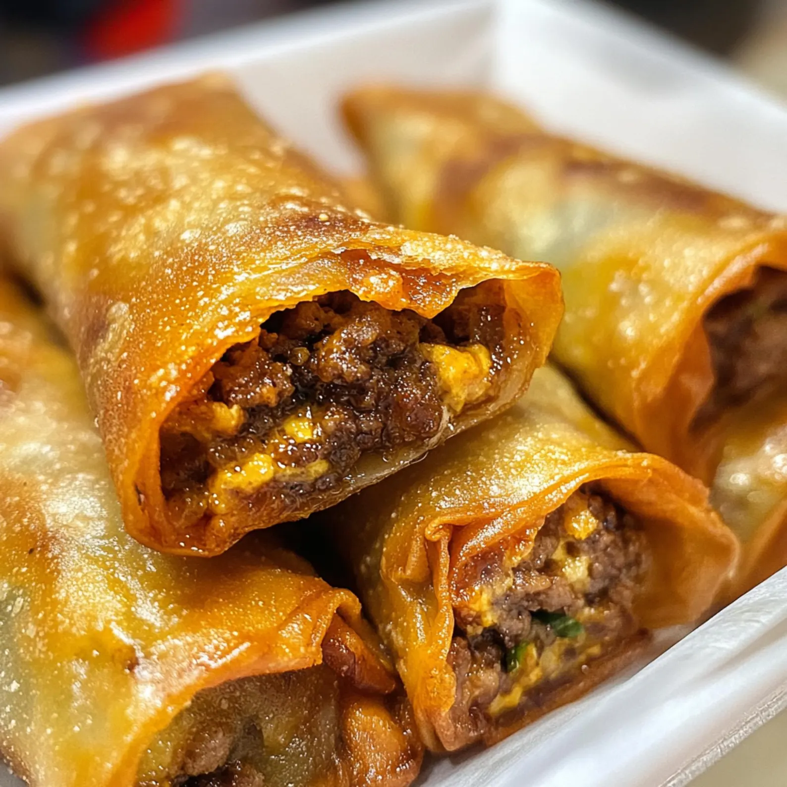 Cheeseburger Egg Rolls