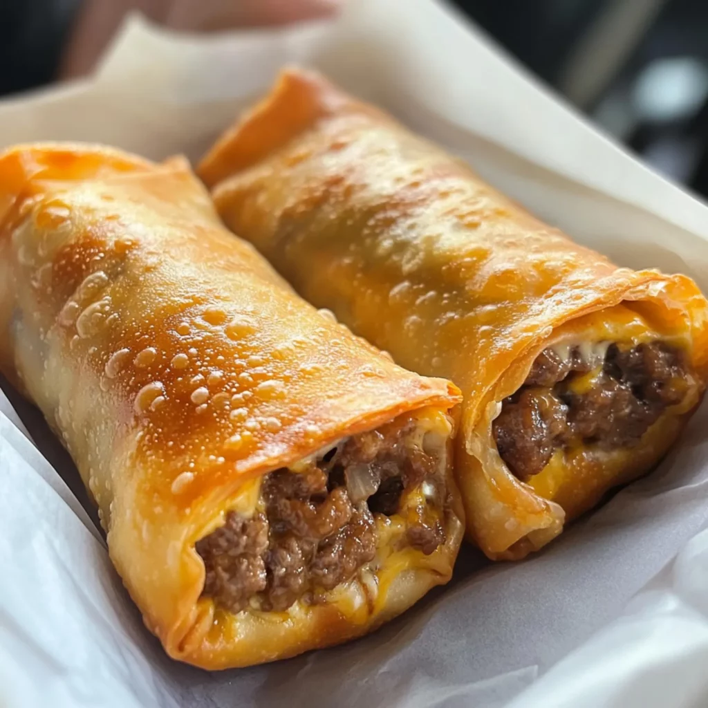 Cheeseburger Egg Rolls