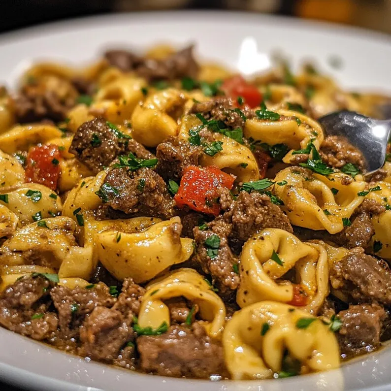 Cheesesteak Tortellini Bliss