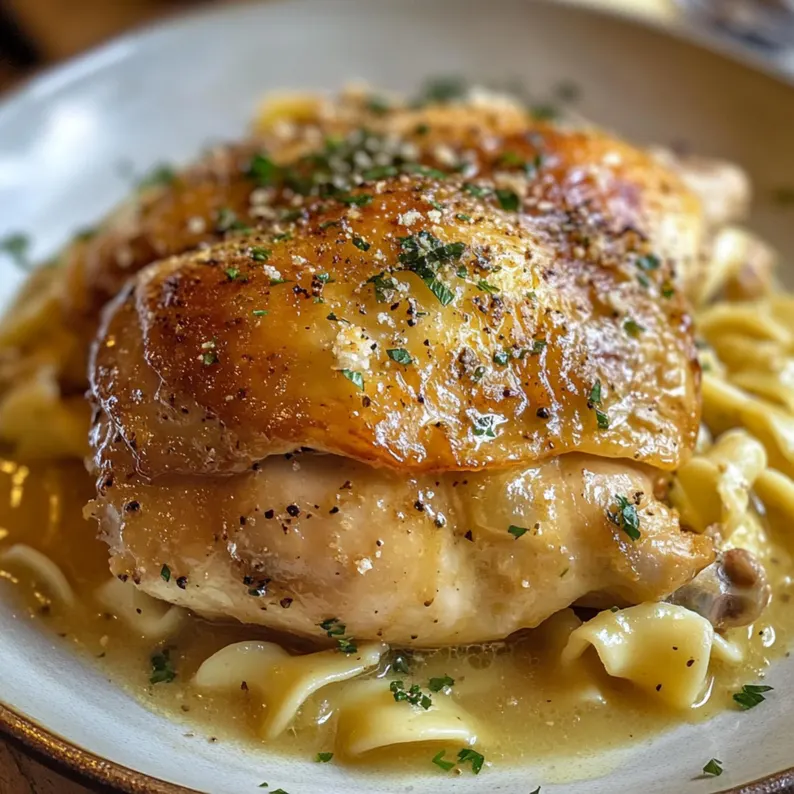 Chicken with Buttered Noodles