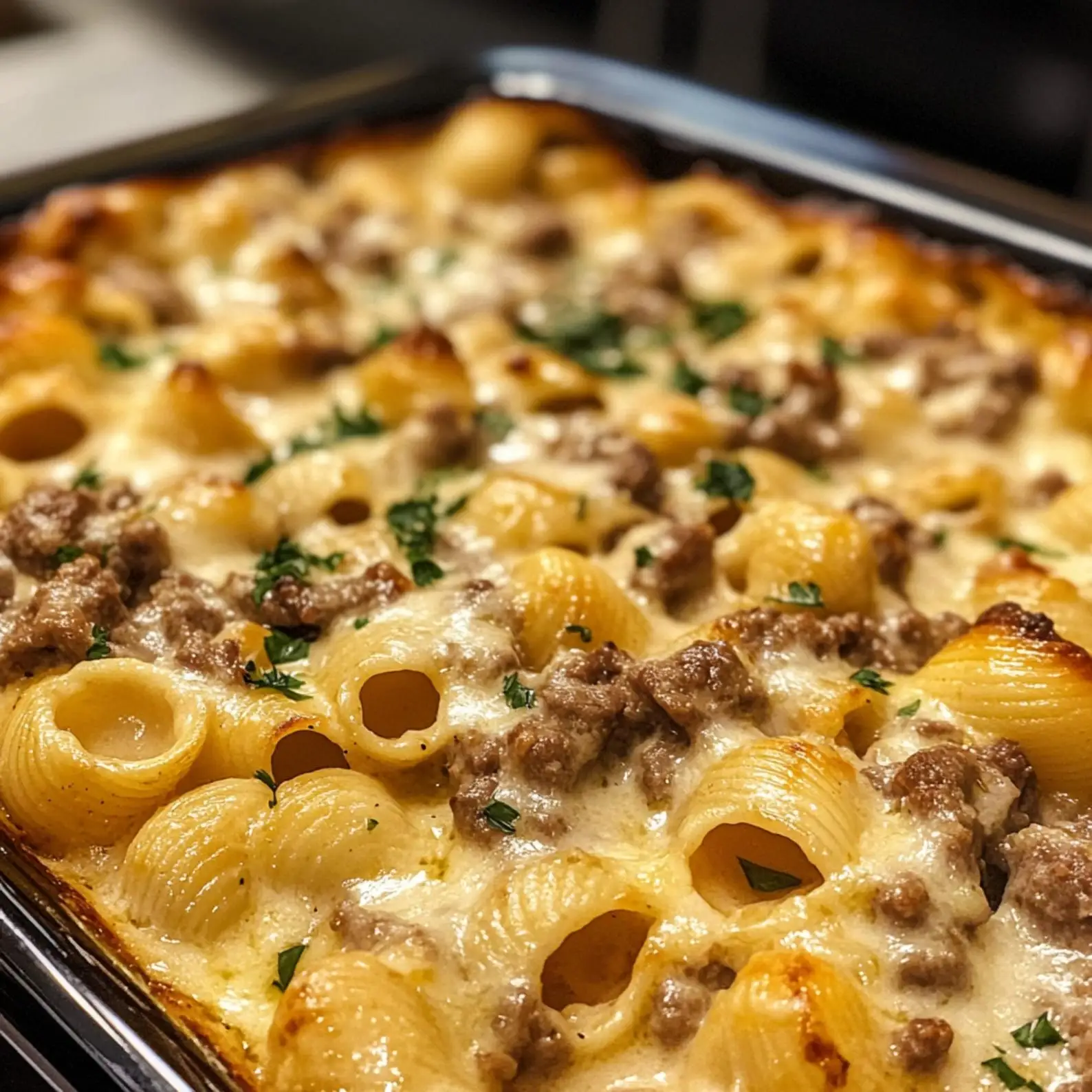 Creamy Beef and Shells