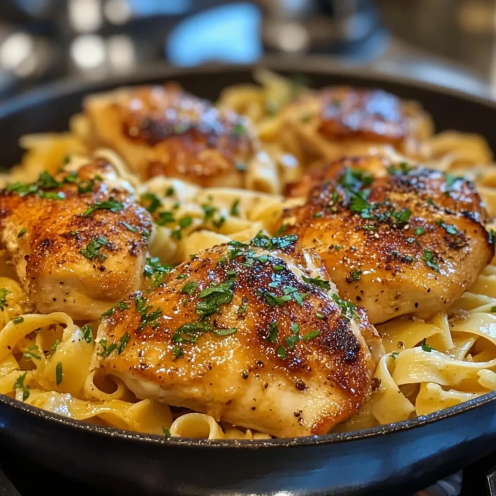 One-Pan Chicken with Buttered Noodles