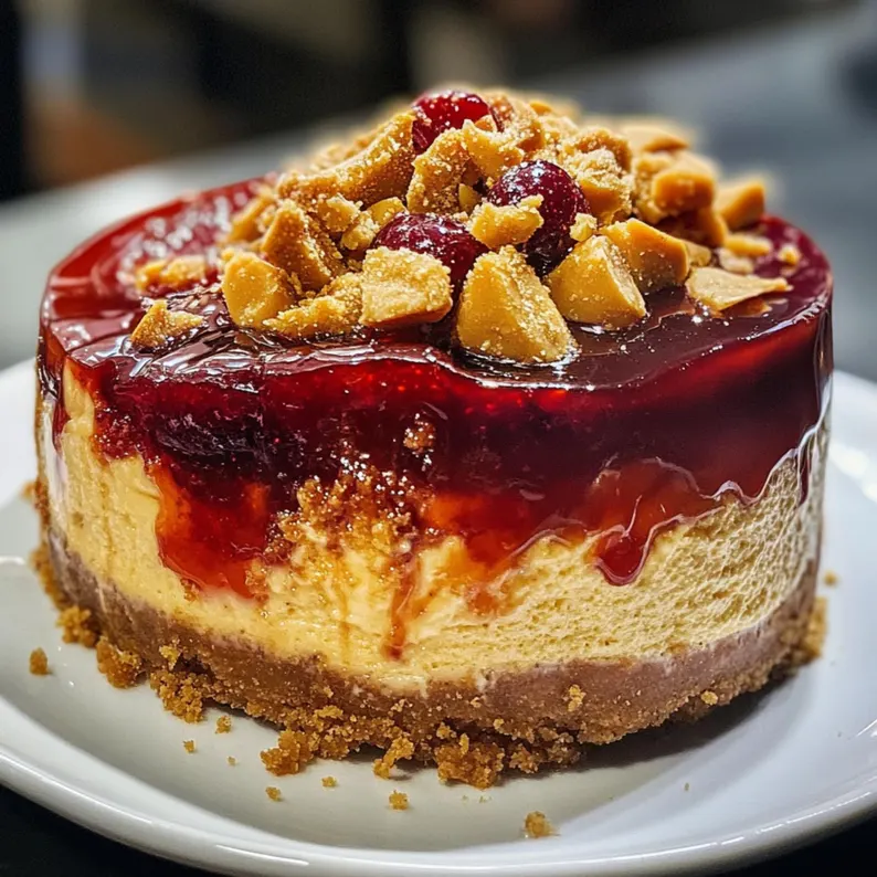 Peanut Butter and Jelly Cheesecake