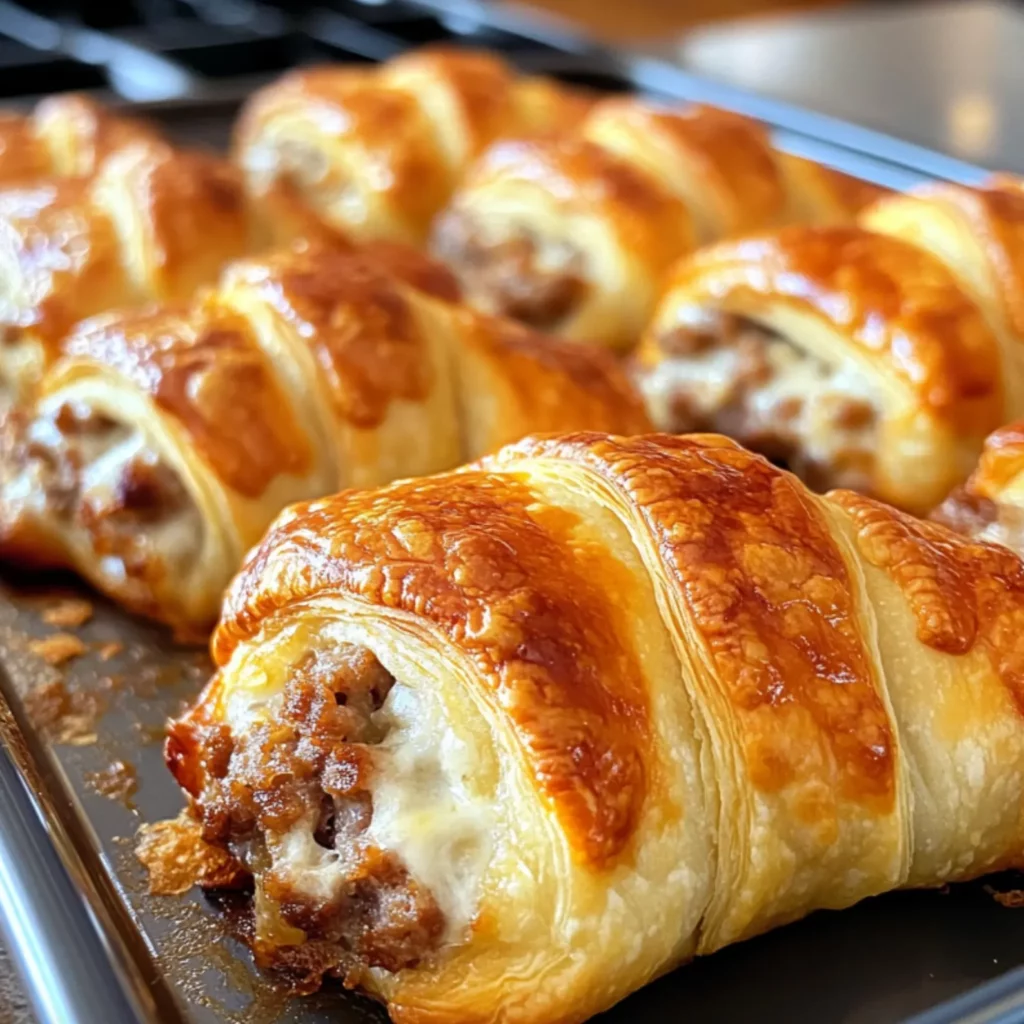 Rotel Sausage and Cream Cheese Crescents