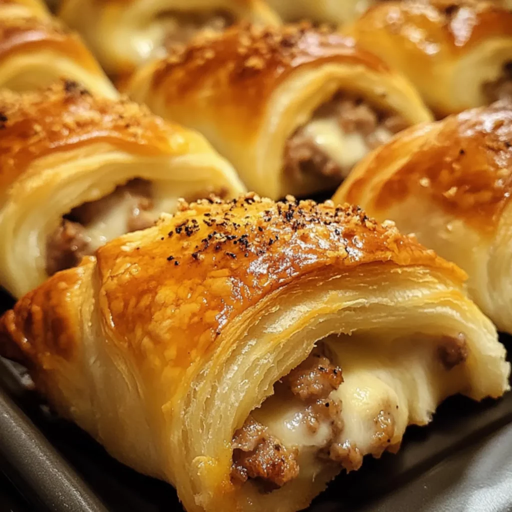Rotel Sausage and Cream Cheese Crescents