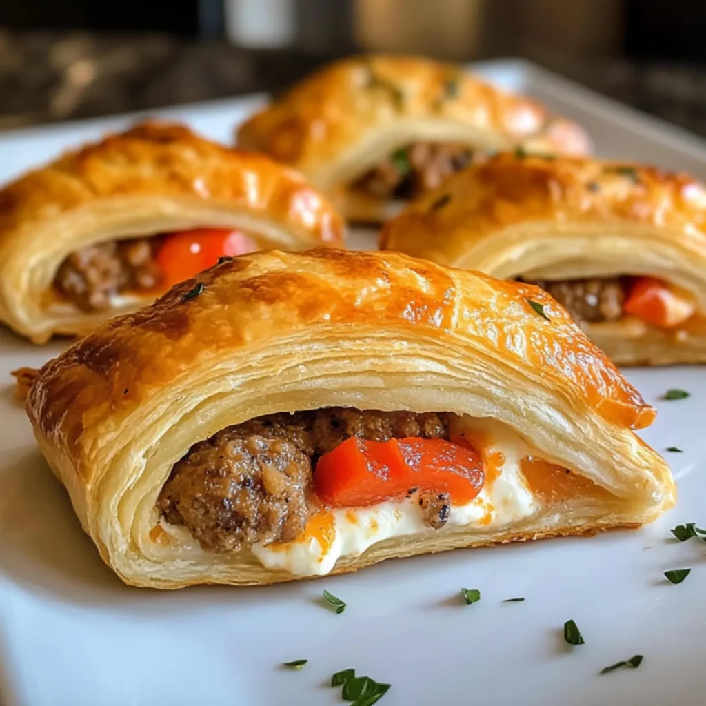 Rotel Sausage and Cream Cheese Crescents