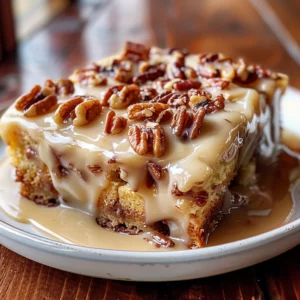 Butter Pecan Praline Poke Cake