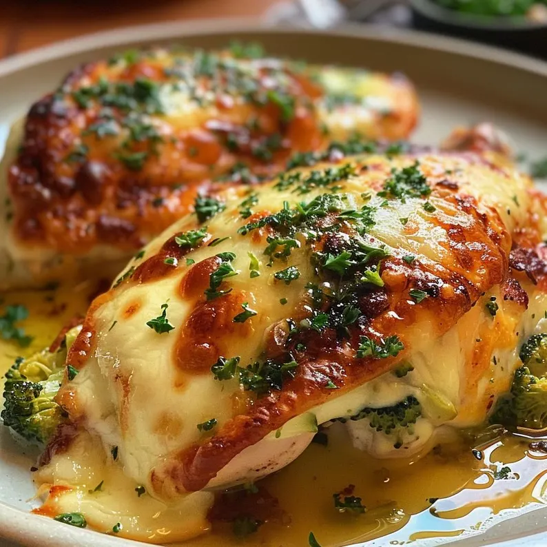 Cheesy Broccoli Stuffed Chicken