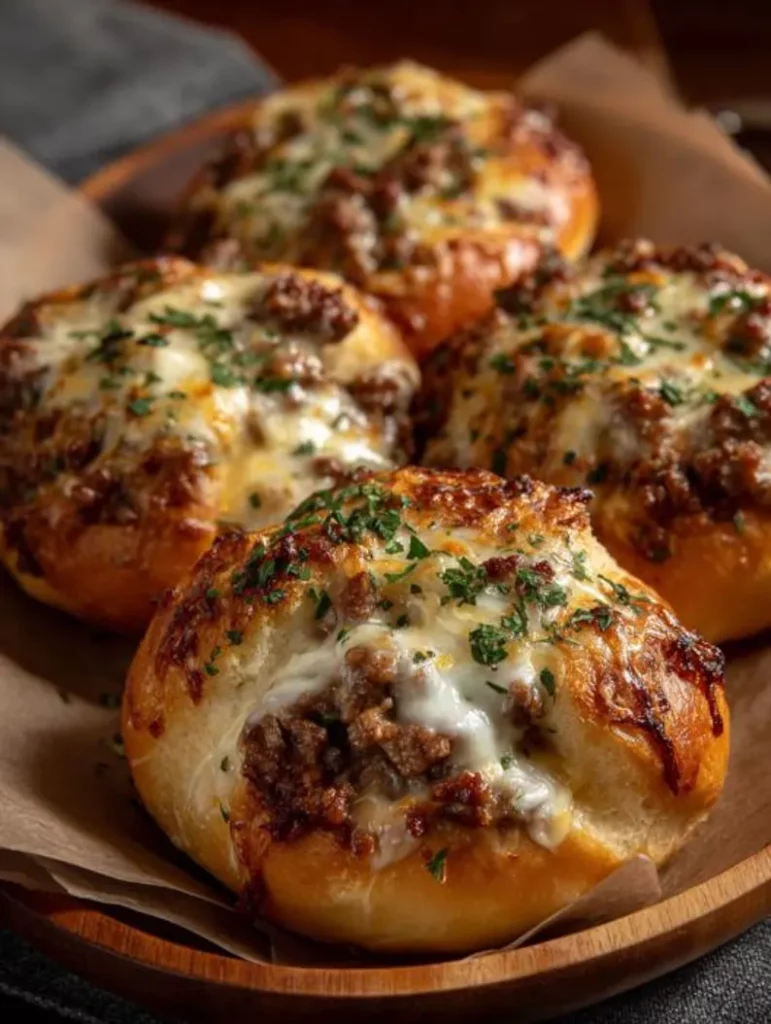 Cheesy Sloppy Joe Stuffed Buns