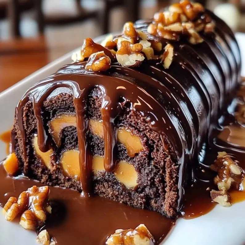 Chocolate Caramel Pecan Roll