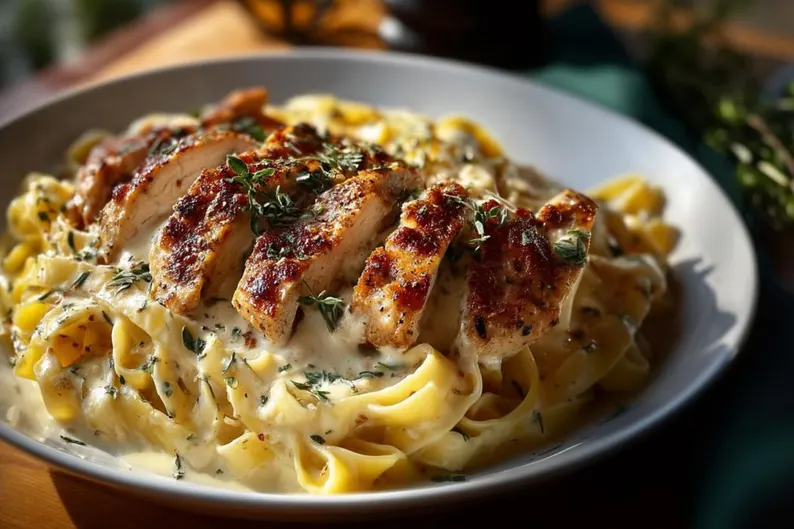 Creamy Chicken Fettuccine Alfredo
