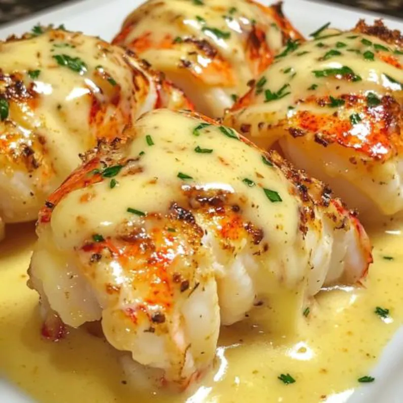 Creamy Garlic Butter Lobster Tails