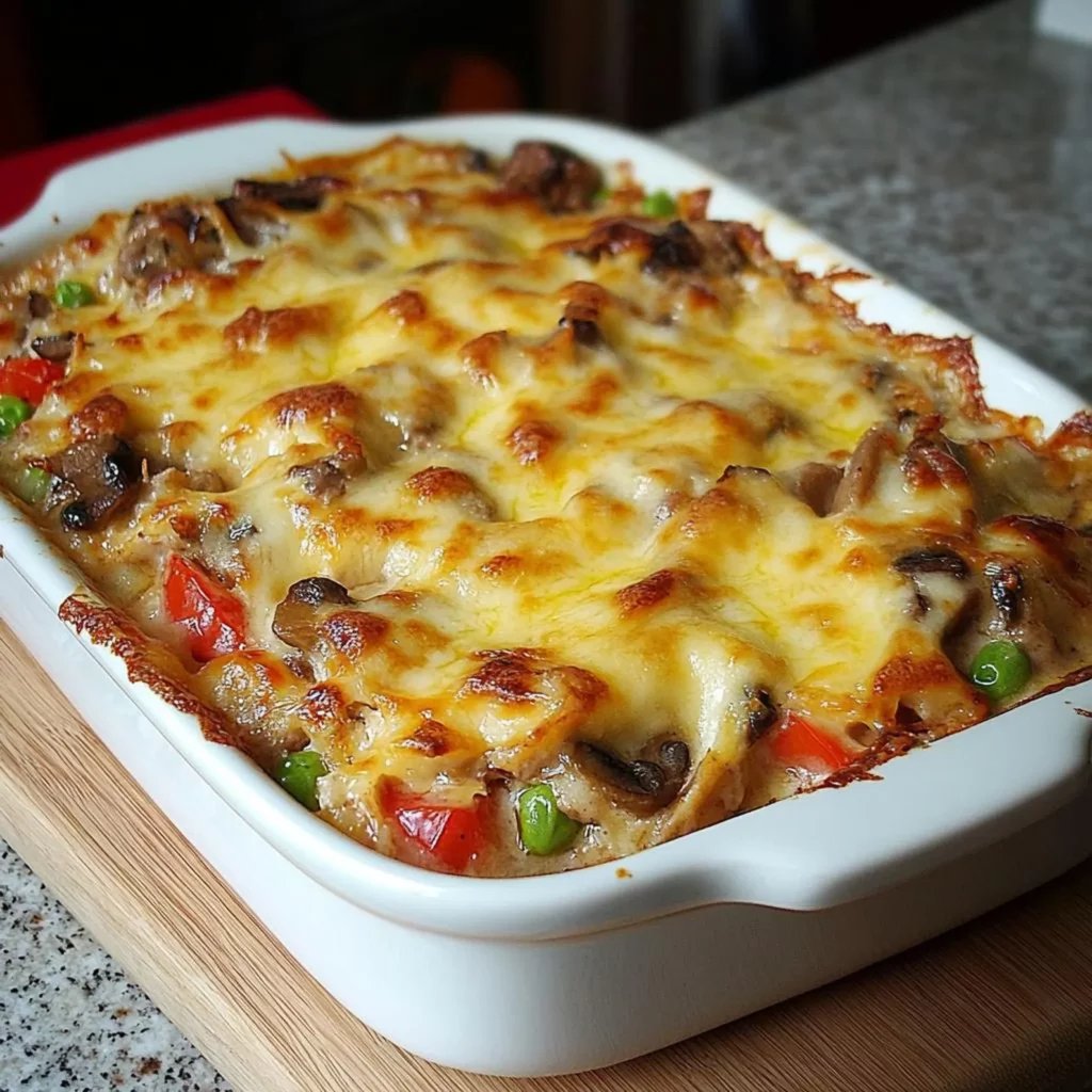 Cheesy Beef and Vegetable Casserole