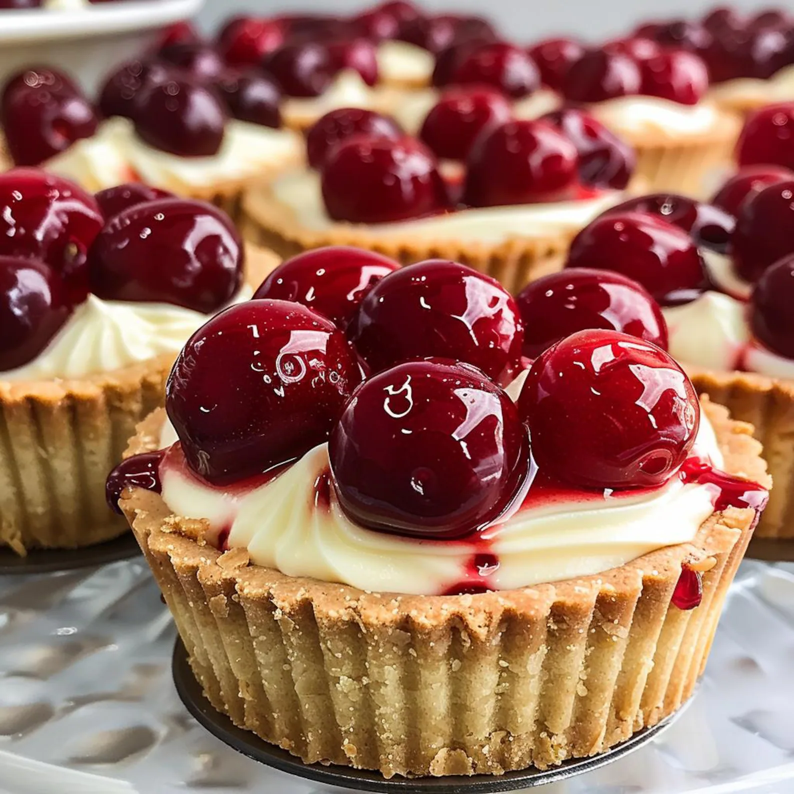 Cherry Cheesecake Tarts