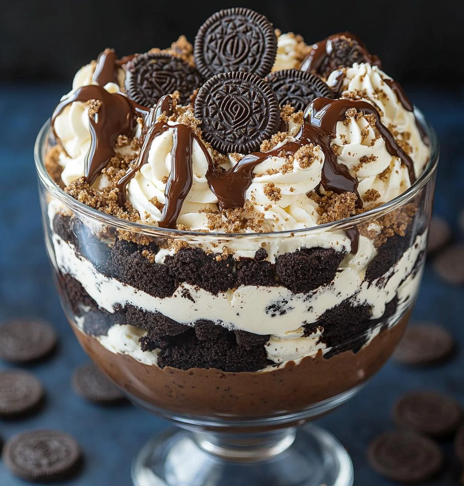 Chocolate Oreo Cheesecake Brownie Trifle