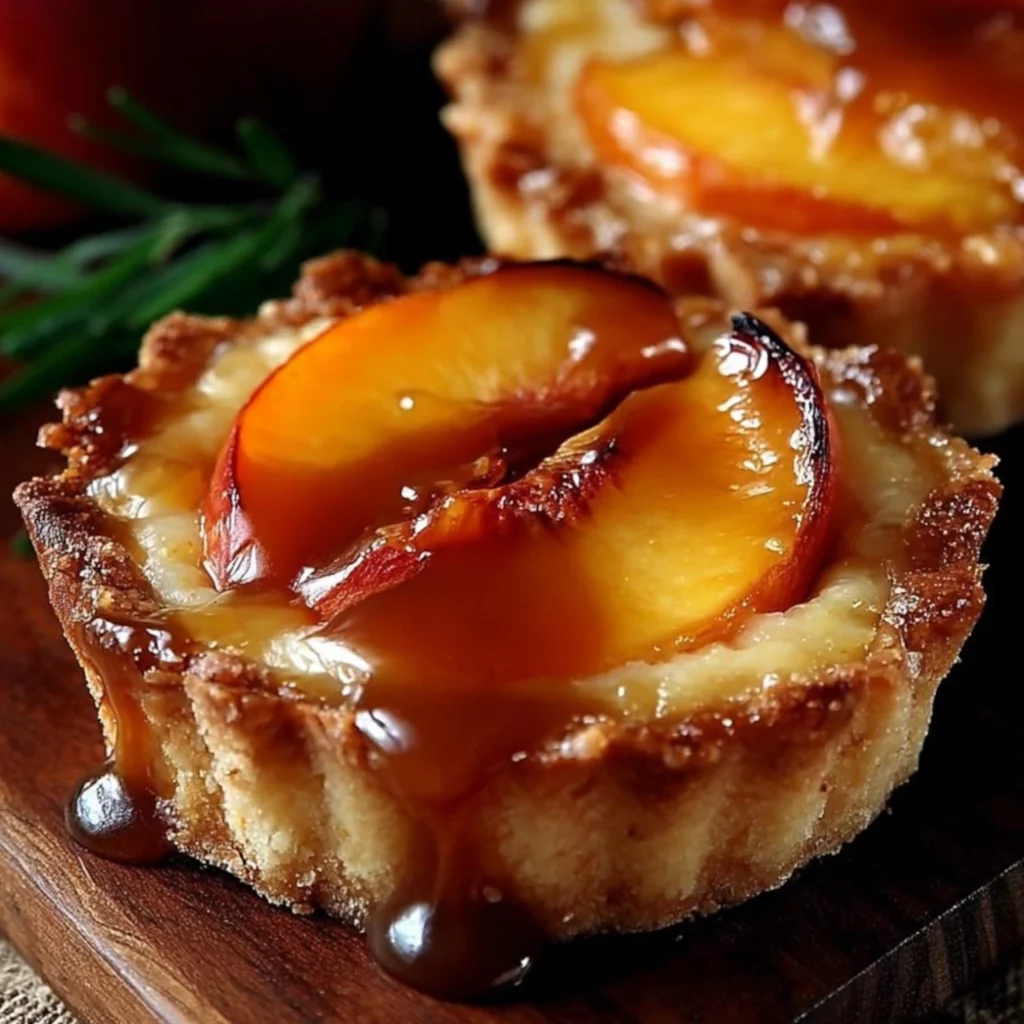 Mini Brown Butter Peach Tarts