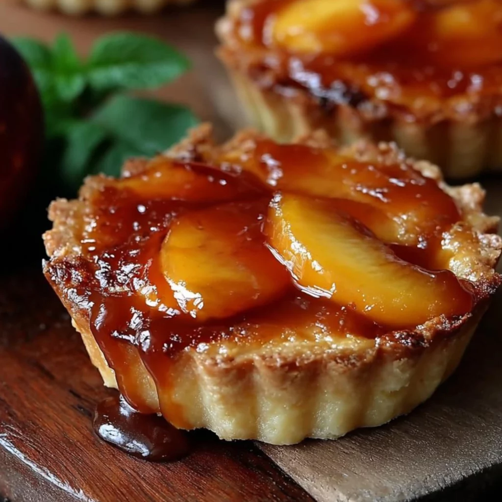 Mini Brown Butter Peach Tarts