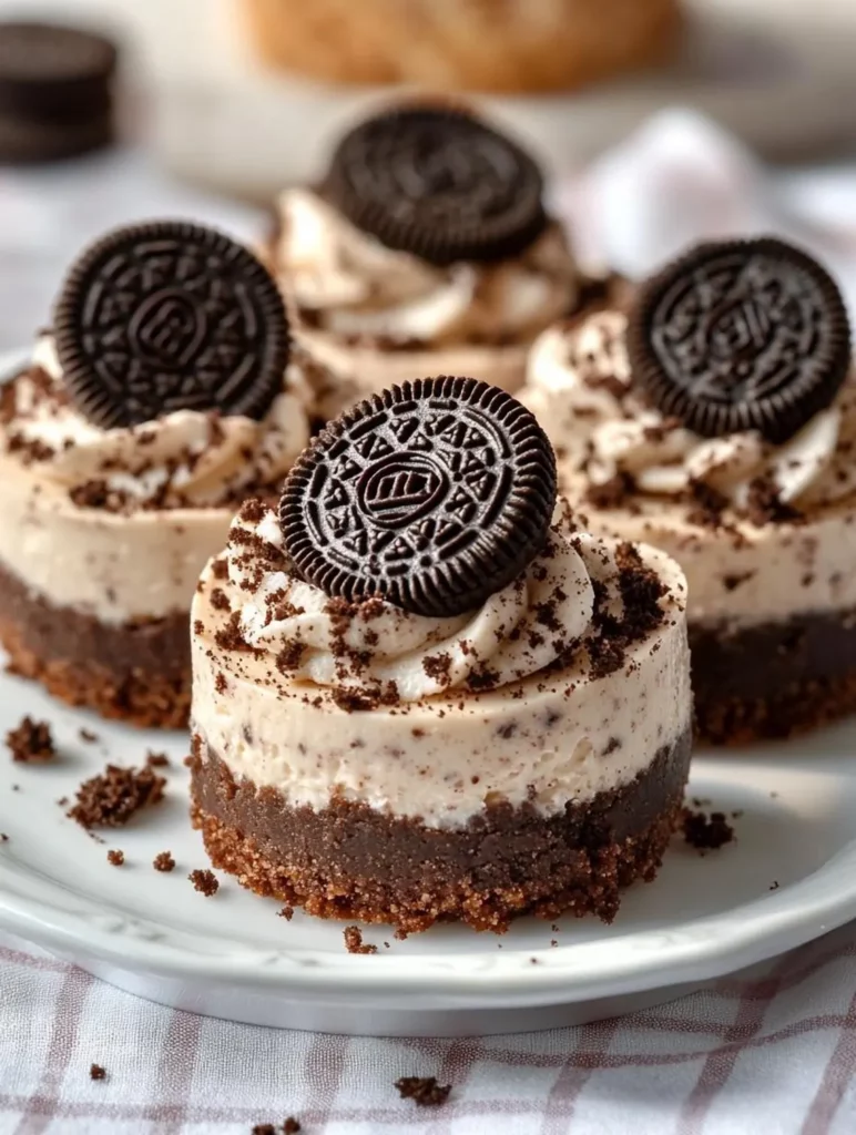 Mini Oreo No-Bake Cheesecakes
