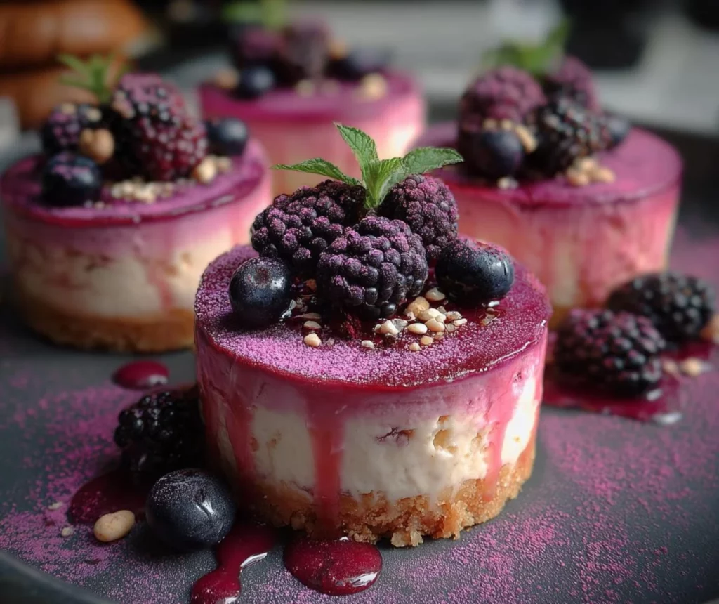 Mini Raspberry Glazed Cheesecakes