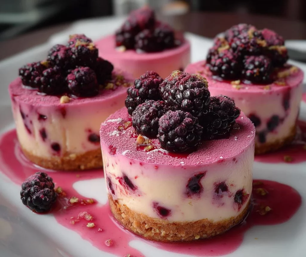 Mini Raspberry Glazed Cheesecakes
