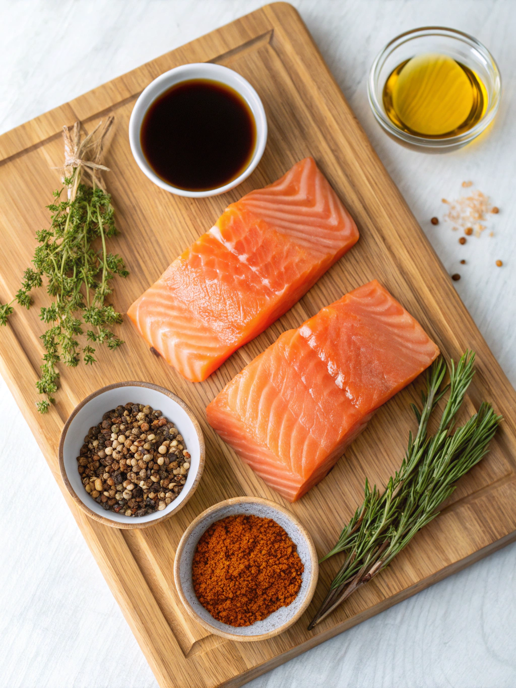 Maple Bourbon Glazed Salmon ingredients