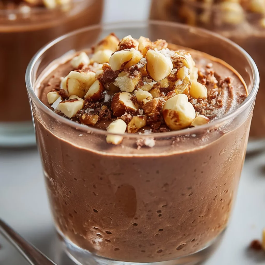 Chocolate Hazelnut Mousse Cups