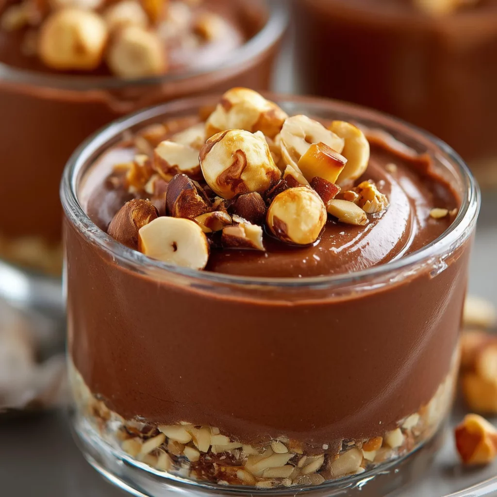 Chocolate Hazelnut Mousse Cups