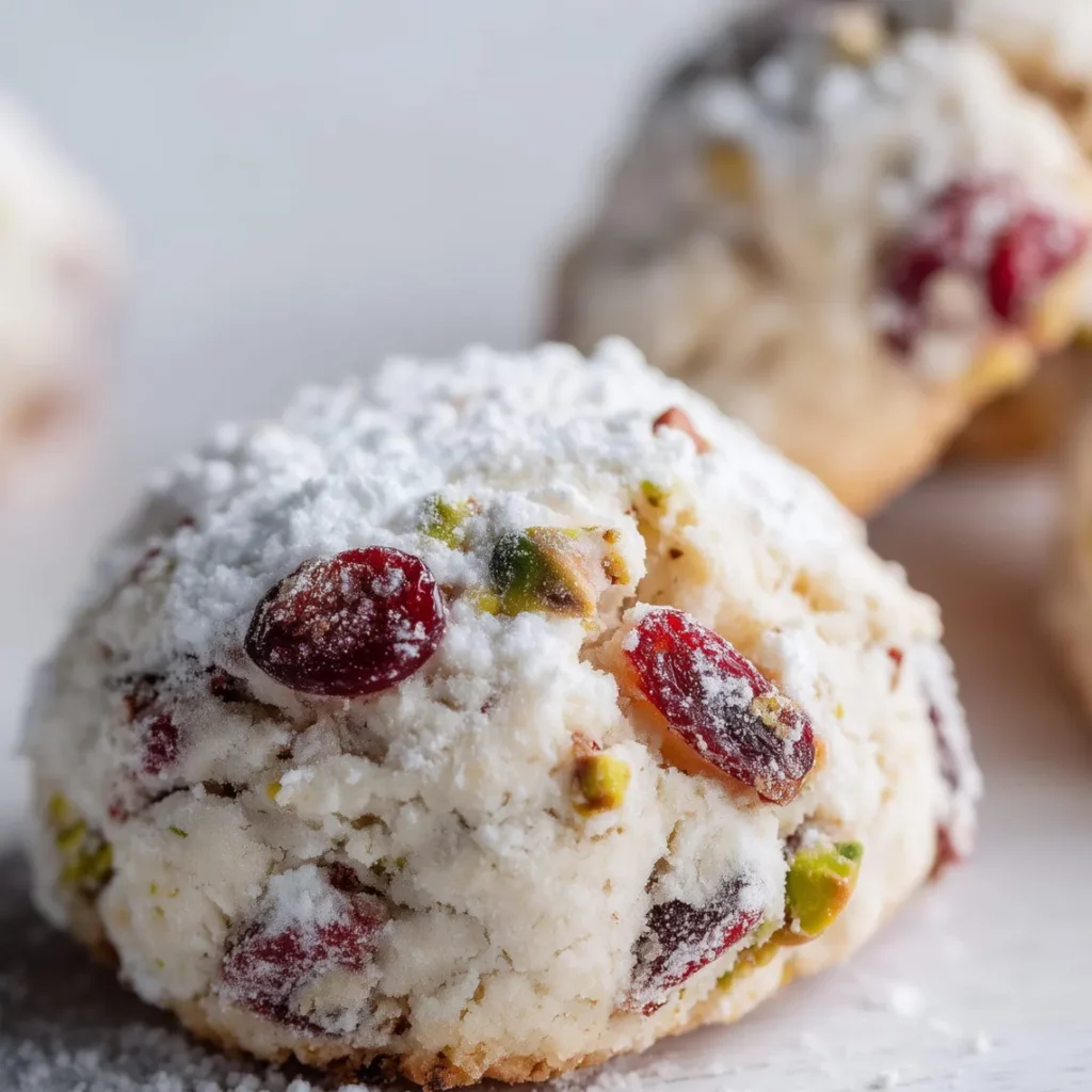 Cranberry Pistachio Shortbread Cookies