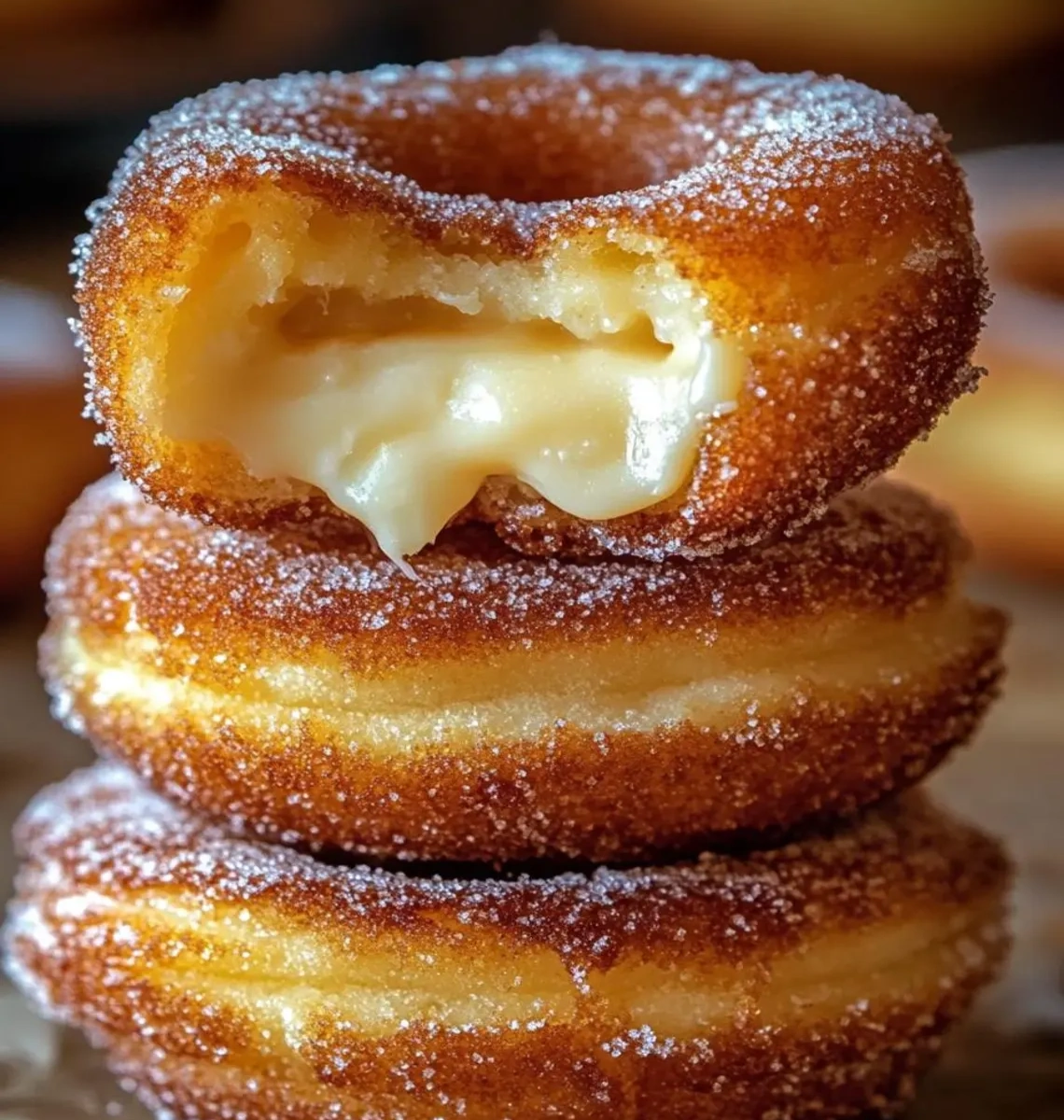 Cream Filled Sugar Donuts