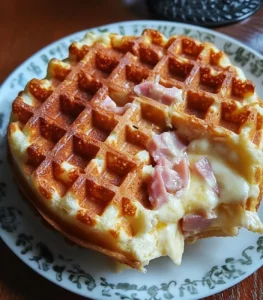 Ham and Cheese Waffles
