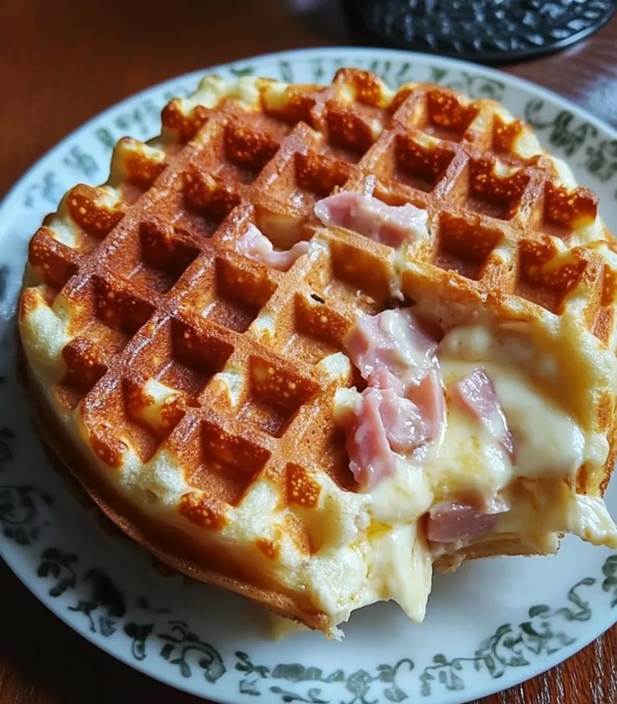 Ham and Cheese Waffles