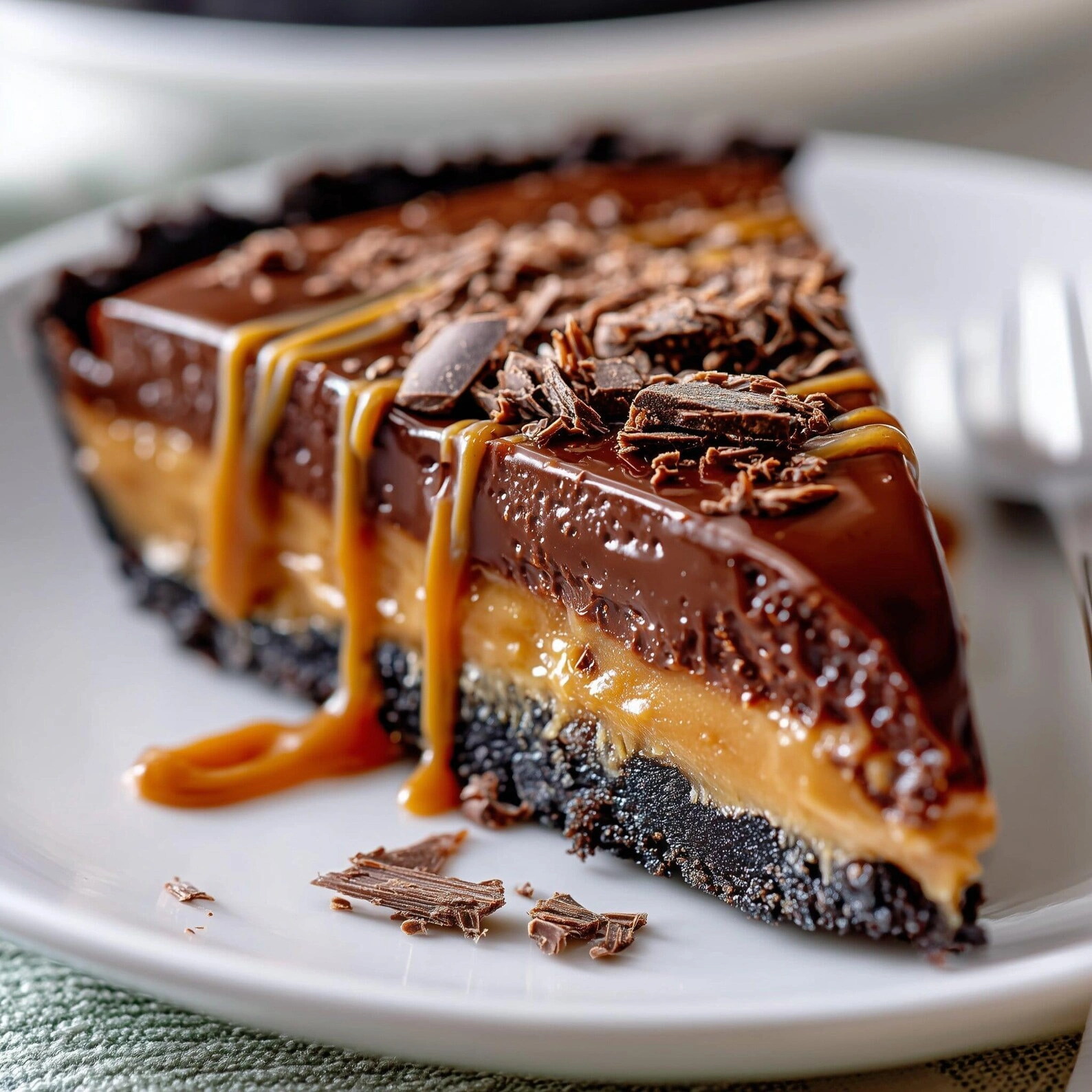 No Bake Caramel Chocolate Tart