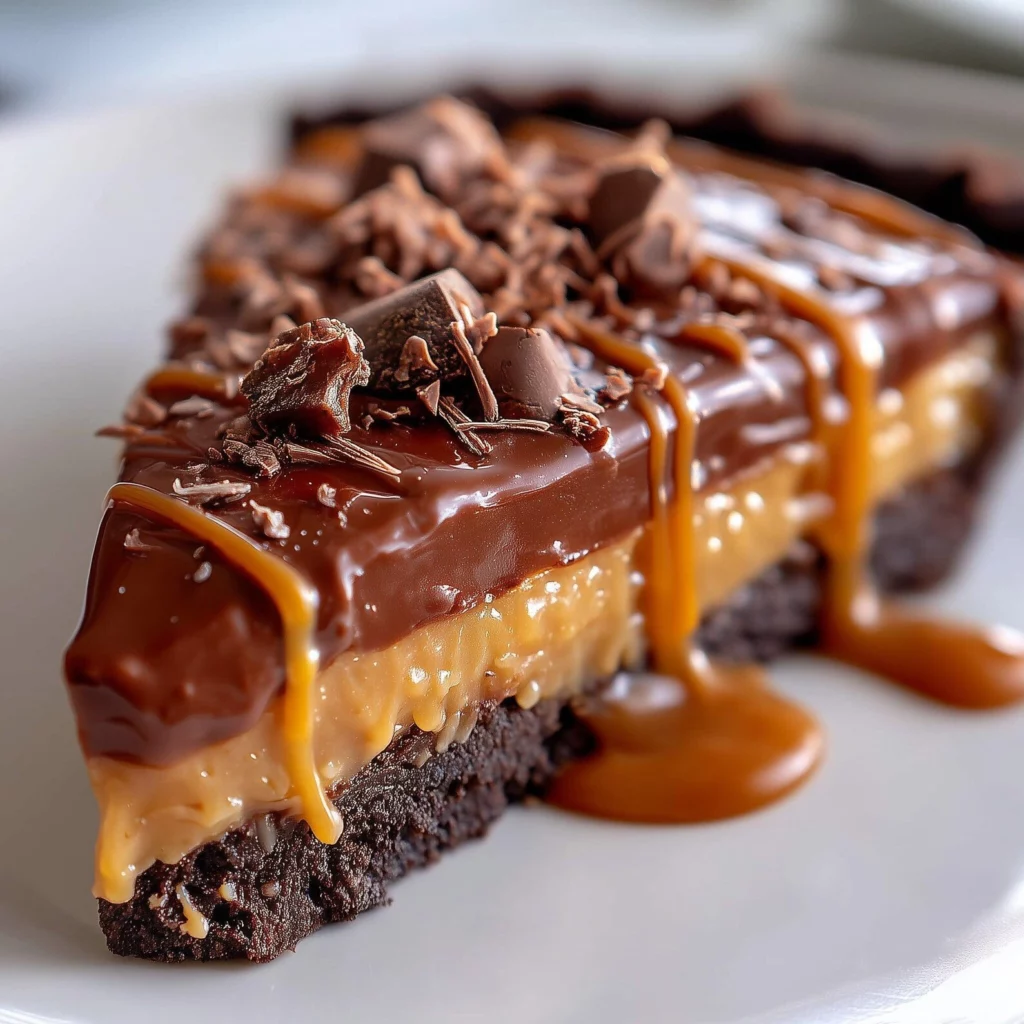 No Bake Caramel Chocolate Tart