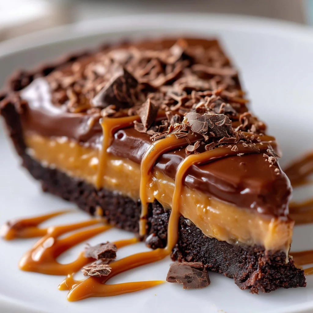 No Bake Caramel Chocolate Tart