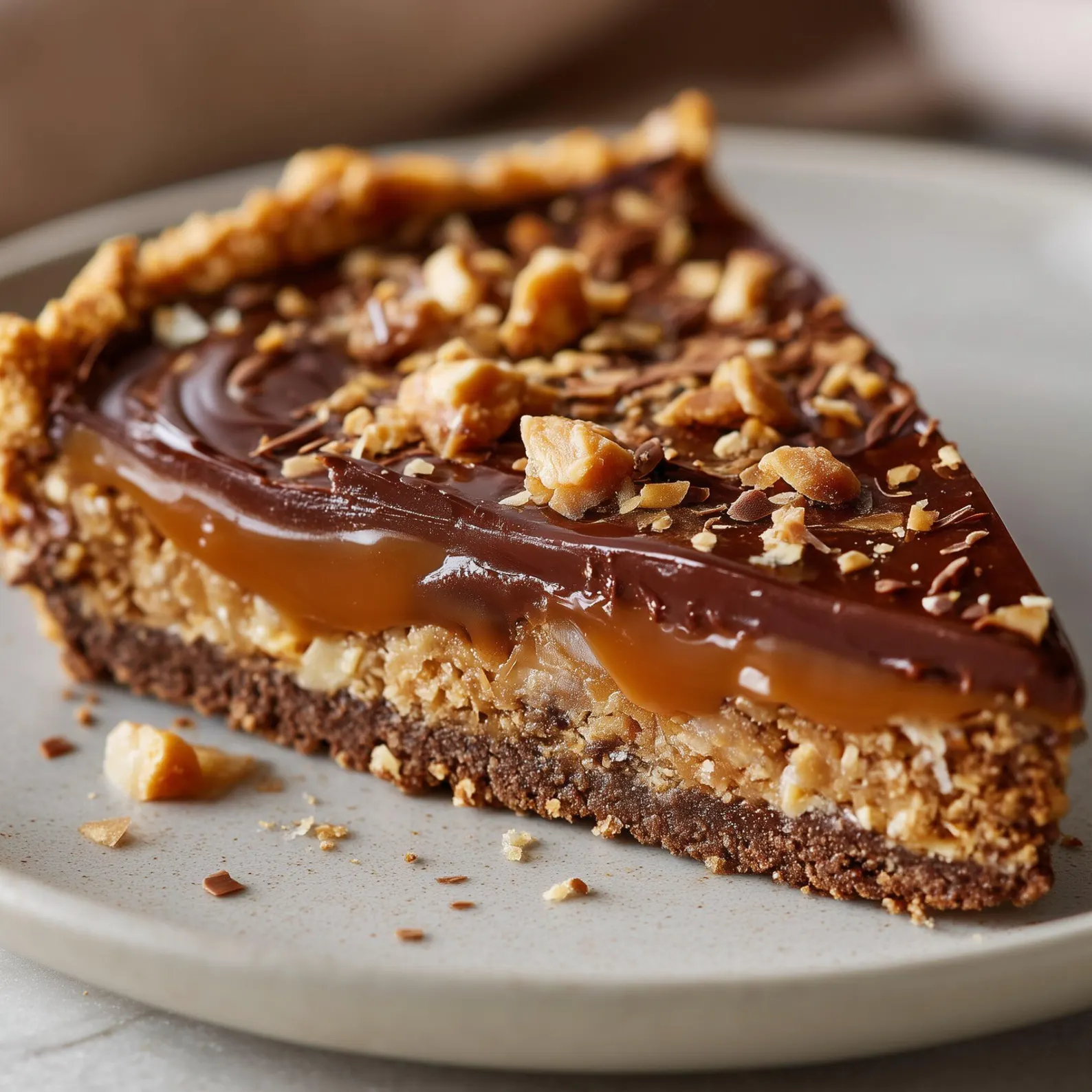 No-Bake Caramel Crunch Tart