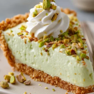 No Bake Pistachio Pudding Pie