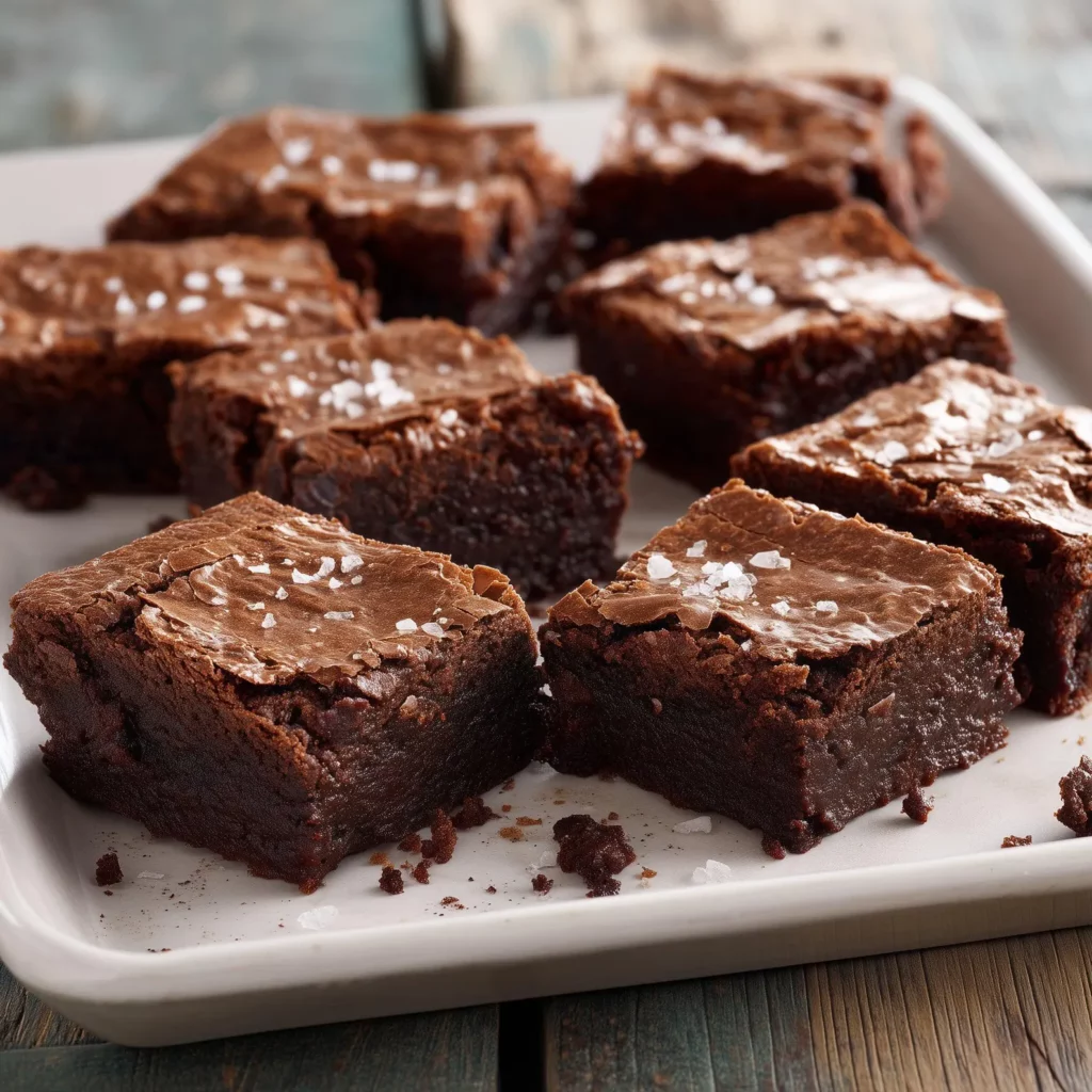 Salted Honey Lavender Brownies