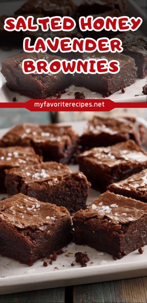 Salted Honey Lavender Brownies