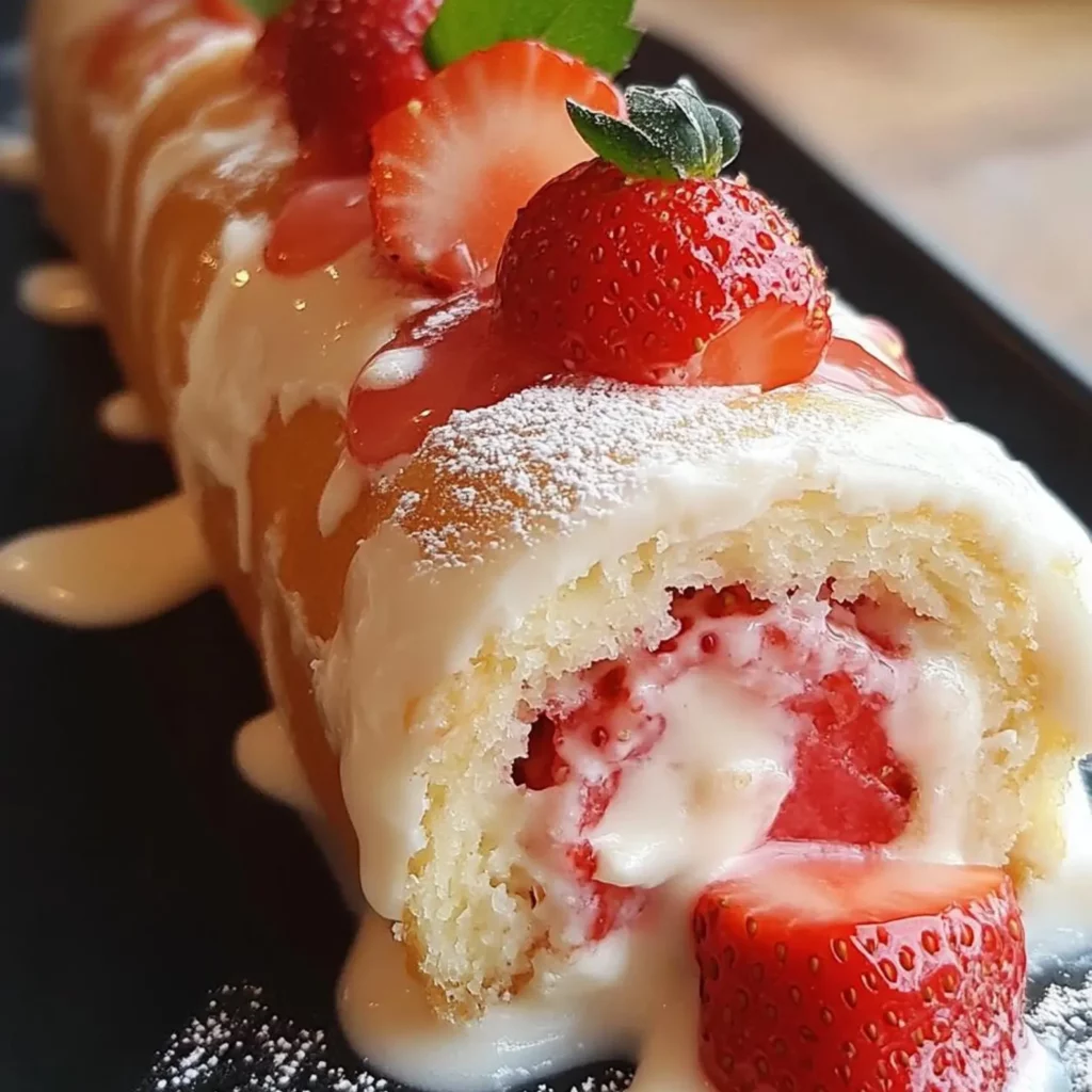 Strawberry Shortcake Cheesecake Rolls