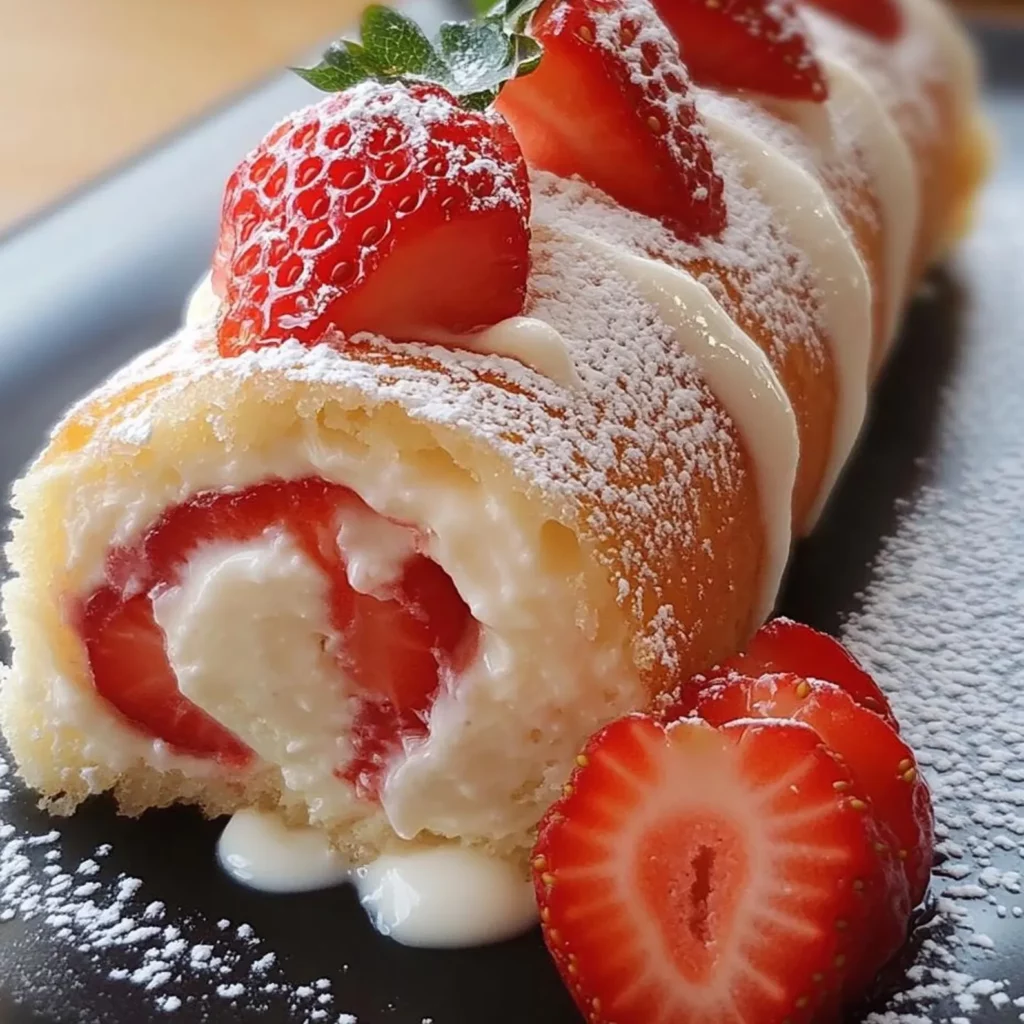 Strawberry Shortcake Cheesecake Rolls