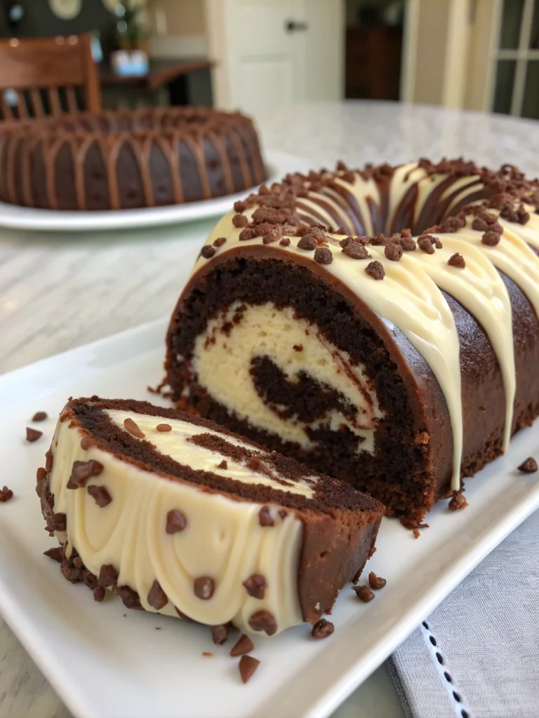 Chocolate Cream Cheese Tunnel Cake