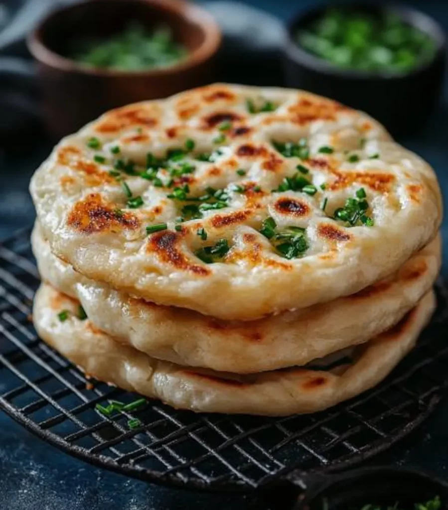 Cheese Stuffed Garlic Naan