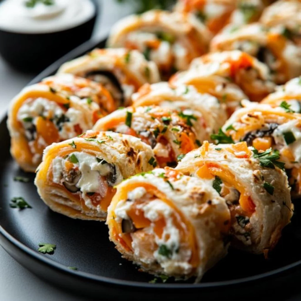 Cheesy Veggie Tortilla Roll-Ups