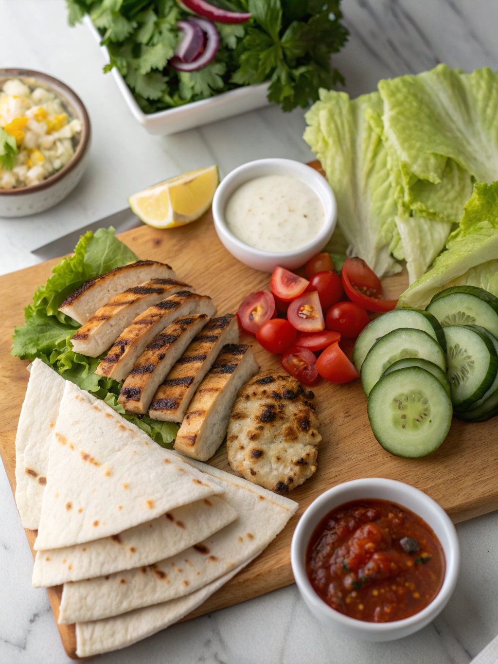 Grilled Chicken Shawarma Wrap ingredients
