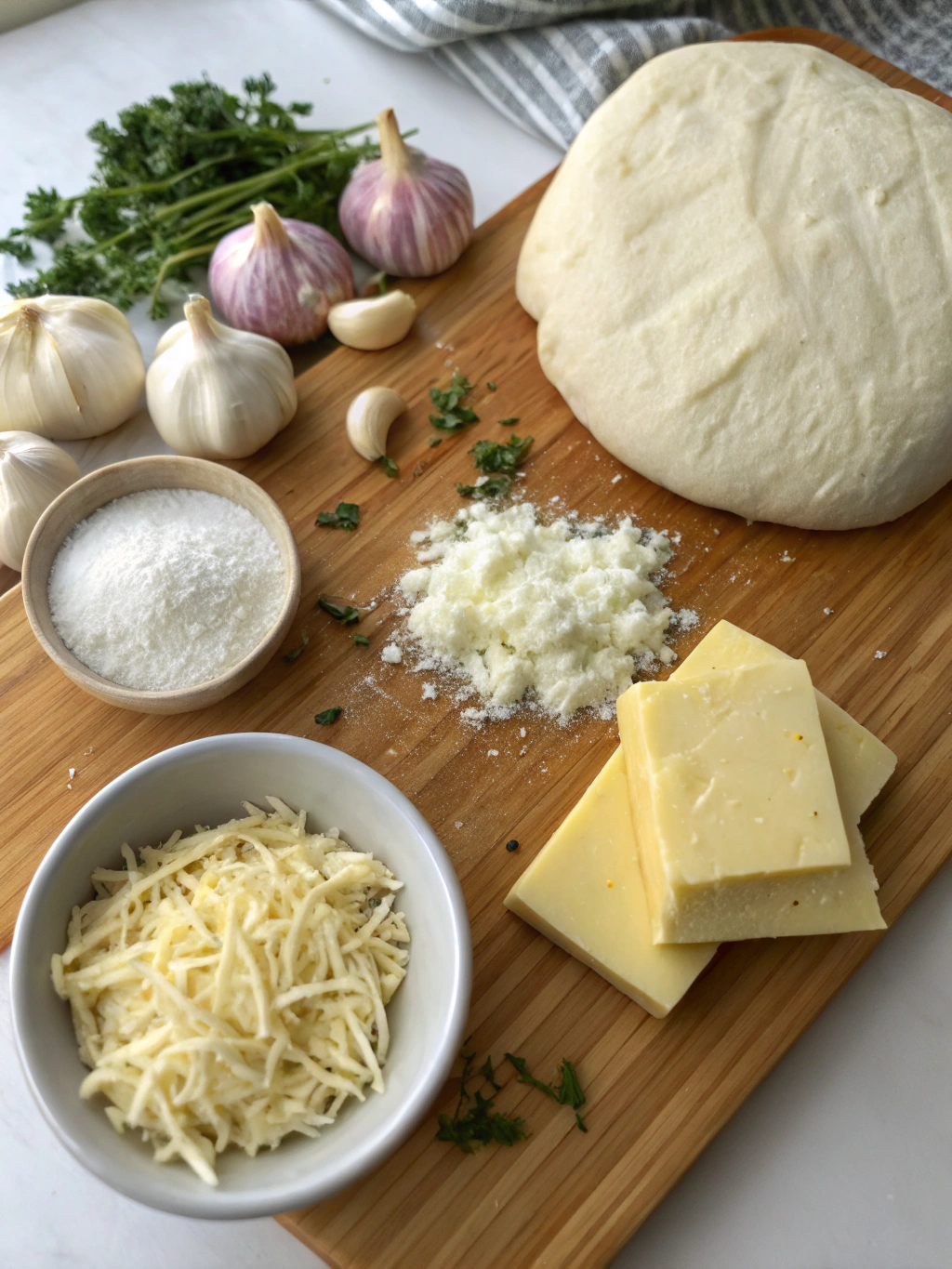 Cheese Stuffed Garlic Naan ingredients