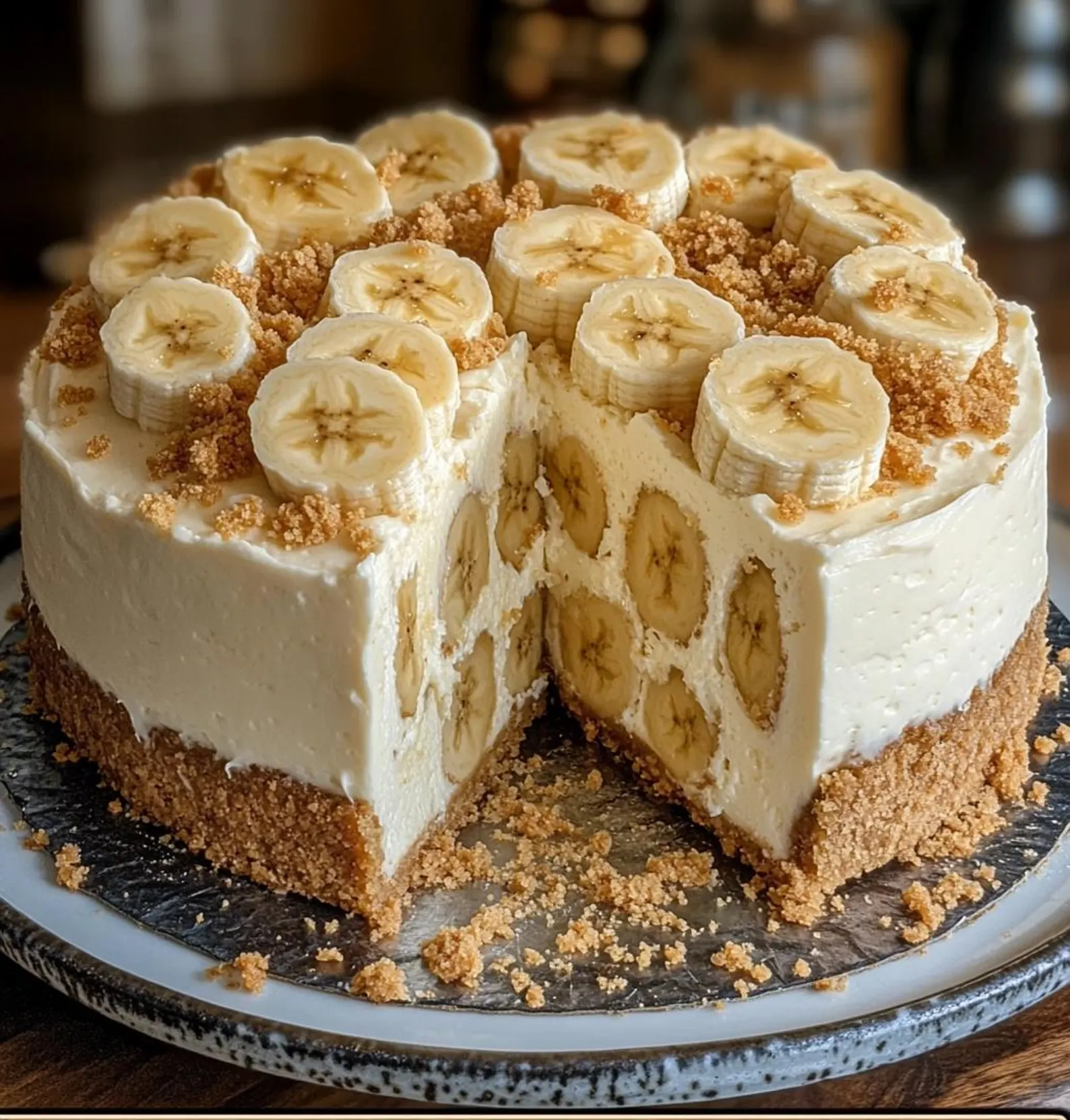 Banana Pudding Crunch Cheesecake