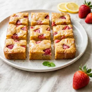 Strawberry Lemon Blondies