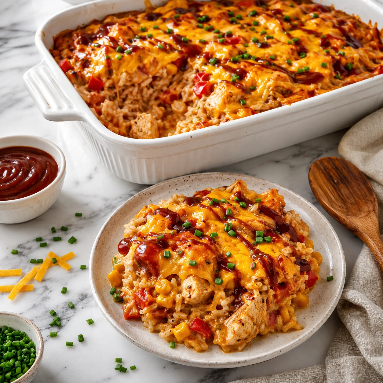 BBQ Ranch Chicken Casserole